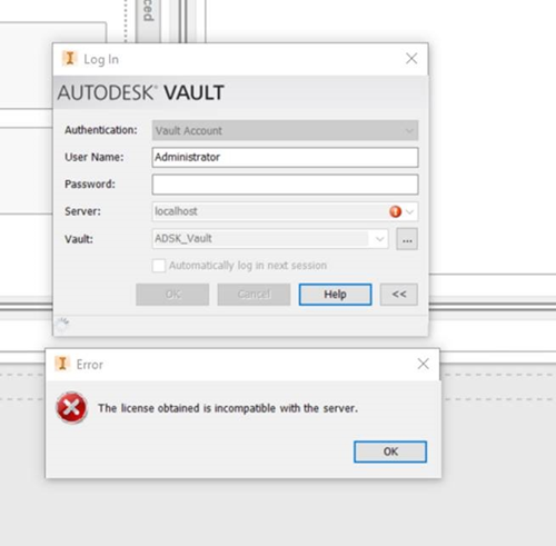 Support License Issues Logging Into Vault